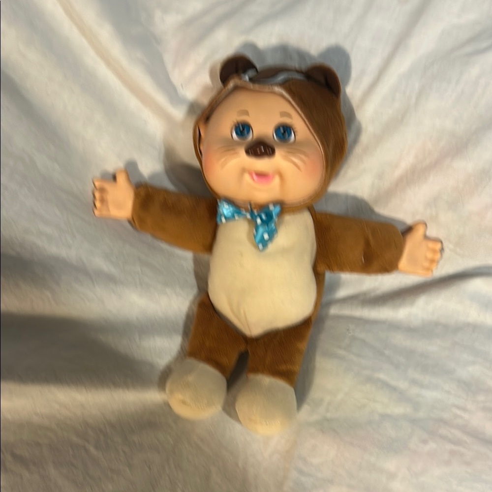 Cabbage patch kids  cutie chipmunk doll Soft body sucks thumb hood slides back